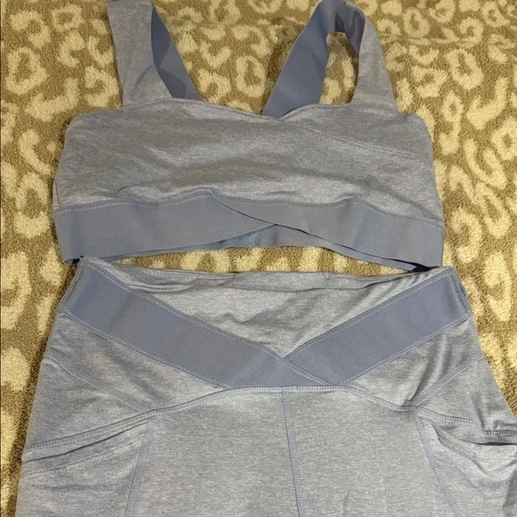 FP Movement by Free People Lavender Seamless Crop Tank & High-Waist Leggings Set - Picture 4 of 11